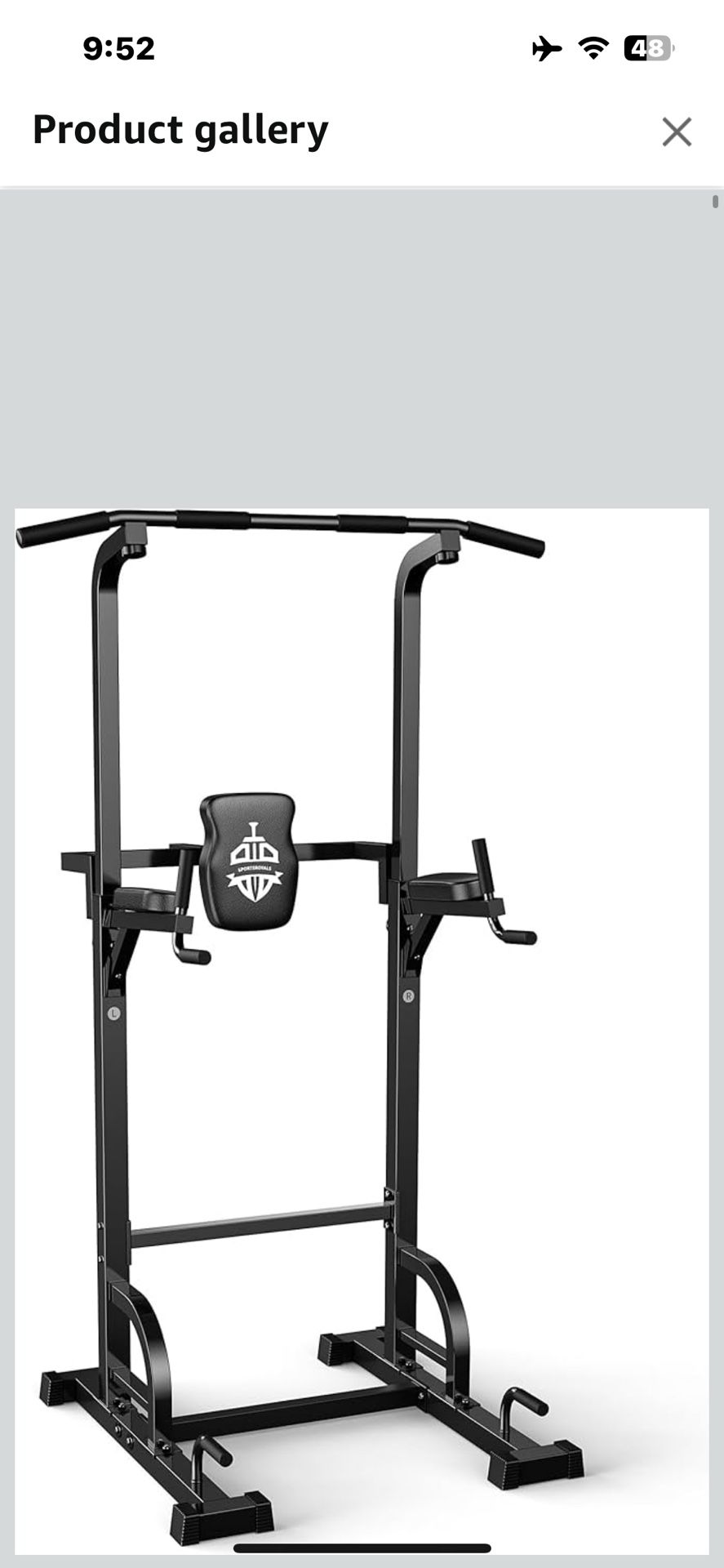Sportsroyals Power Tower Pull Up Dip Station Assistive Trainer Multi-Function Home Gym Strength Training Fitness