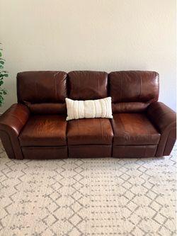 Leather sofa and love seat.