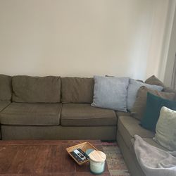 Brown U Couch Sectional 