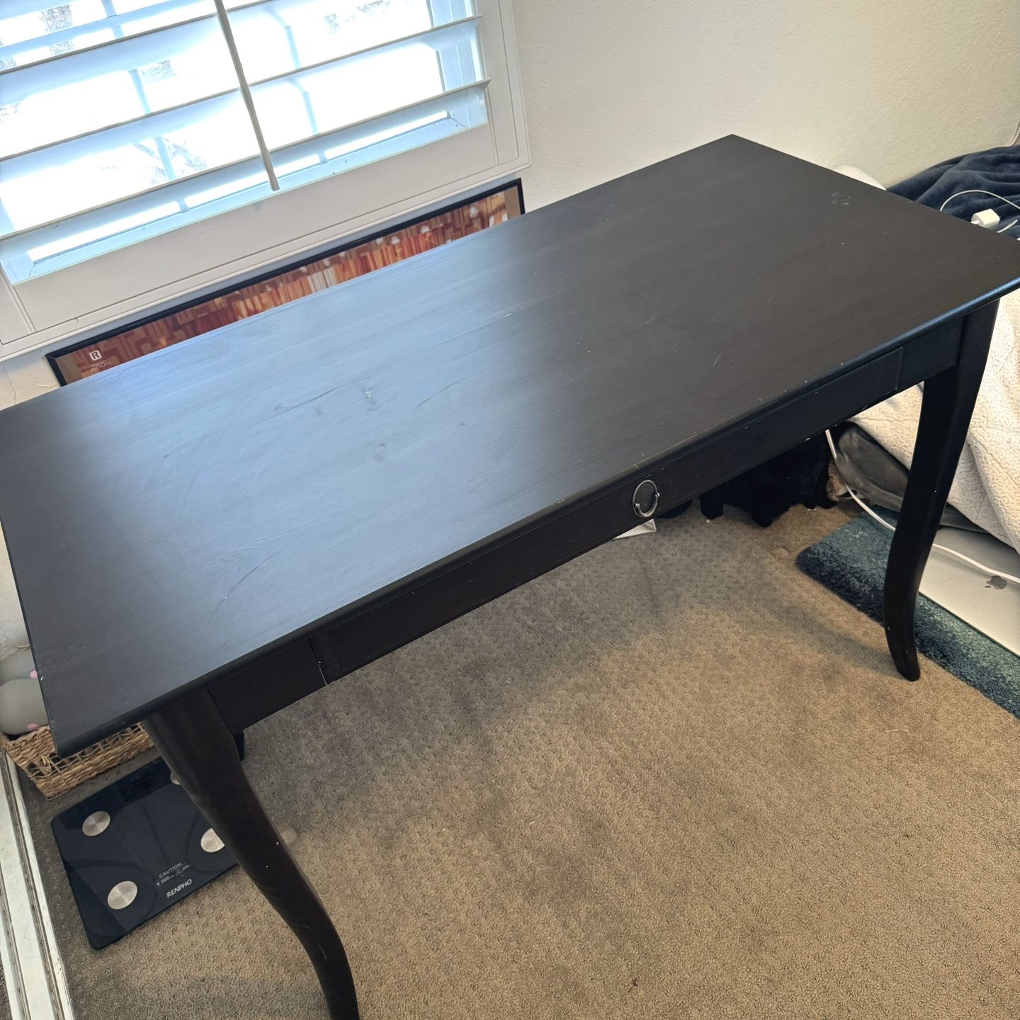 IKEA Leksvik Black Curved Leg Writing Desk for Sale in Huntington