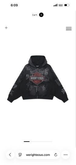 Righteous Jesus Christ Graphic Zip-Up Hoodie