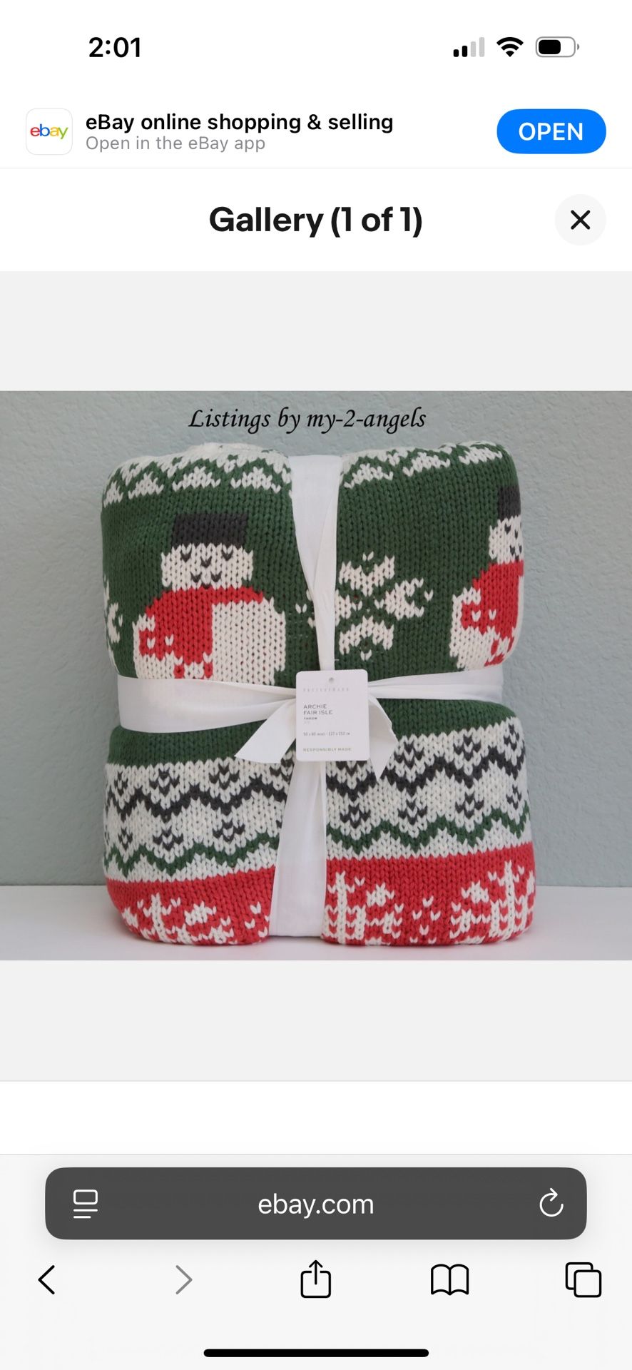 Pottery Barn Archie Fair Isle Throw