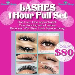 Wet style lashes