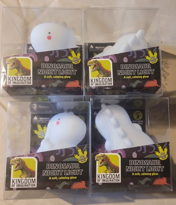 4 Mini Dinosaur Dino Color Changing Night Light / Kingdom Of Imagination