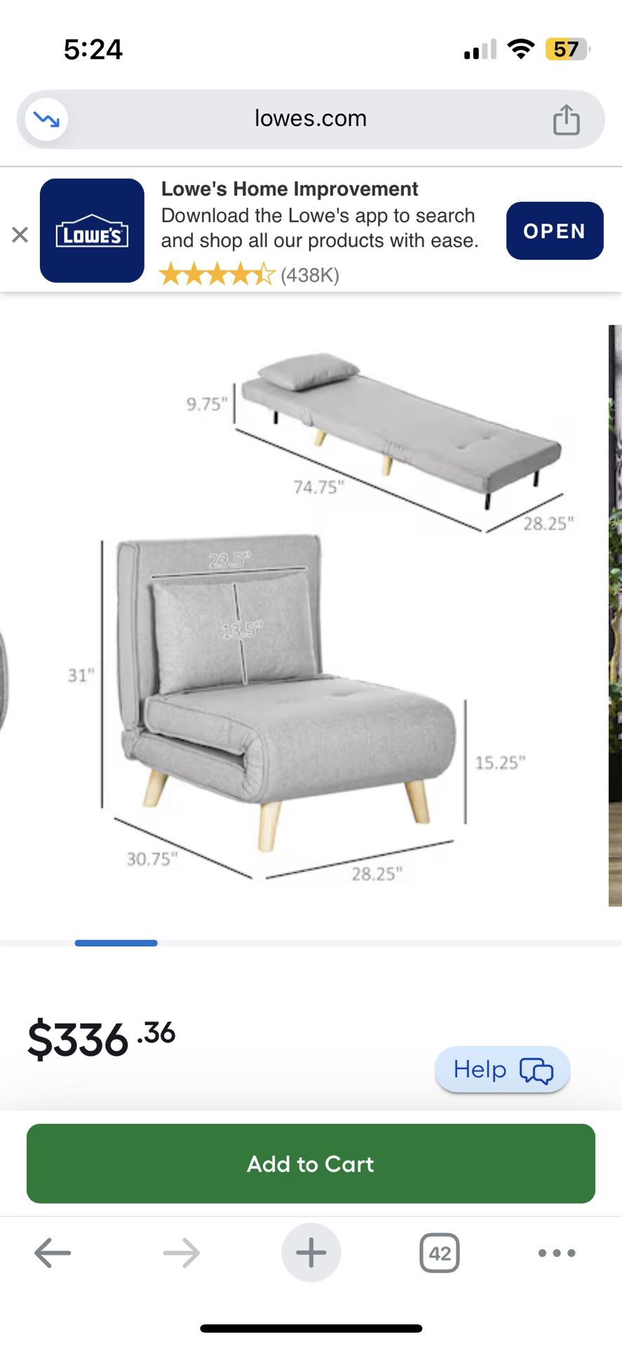 Fold up futon couch