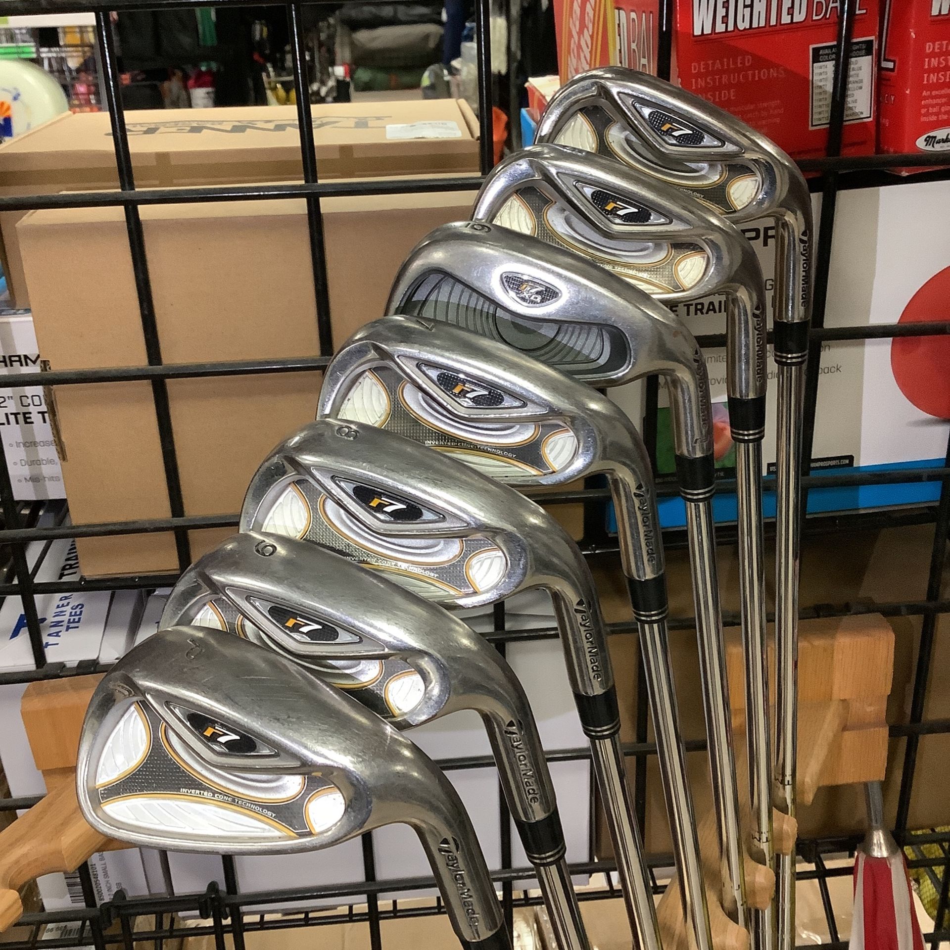 TaylorMade R7 Iron Set 49, PW (6 Iron Is R7 XD) SKU 478833 STIFF FLEX