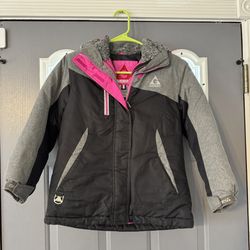 Girls Black and Gray Coat Size Small 7/8 By GERRY