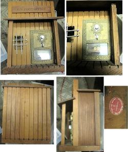 Bank Post Office Box Brass Door Bank Odyssey Designs Read Vintage