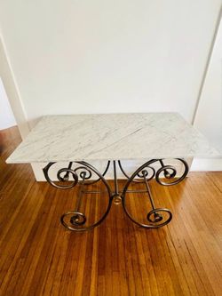 Marble Top French Baker's Table