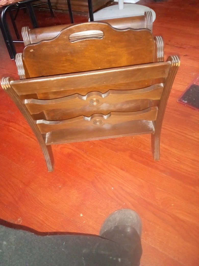 Sturdy Vintage Magazine Rack