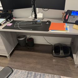 Office Desk And File Cabinet 