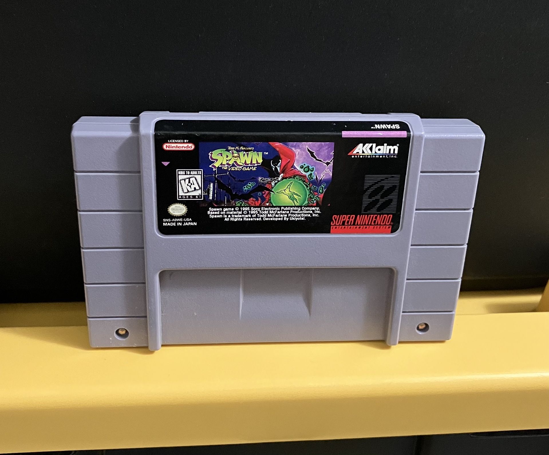 Todd McFarlane’s SPAWN the Video Game for Super Nintendo SNES console system Cartridge