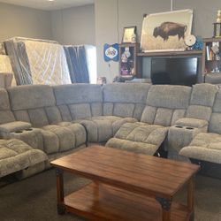 Sectional De 7 Pcs Color Gris