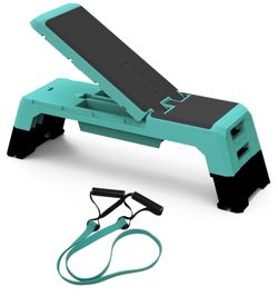The Step Original Aerobic Step Platform with Adjustable Risers Teal/Black