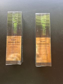AMVital Shimmer Body Oil – Gold Glow Highlighter 3.38oz | Face & Body Radiant Shine