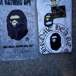 White Bape X Chrome Hearts Tee