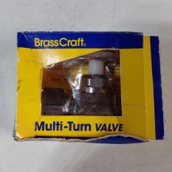 BRASS CRAFT STRAIGHT MULTI-TURN VALVE 5/8" COMP INLET AND 3/8" COMP OUTLET CHROME OCR14 C1