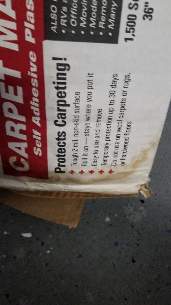CARPET MASKING TAPE! PROTECT YOUR CARPET