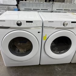 New Open Box Samsung White Front Load Washer And Gas Dryer Set 