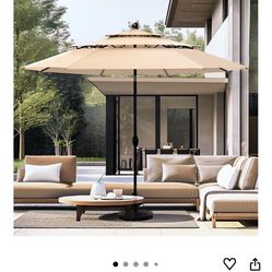 10ft Patio Umbrella Outdoor 3tier Vented