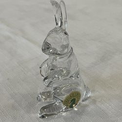 Waterford Velveteen Rabbit Crystal Figurine Vintage Signed Waterford