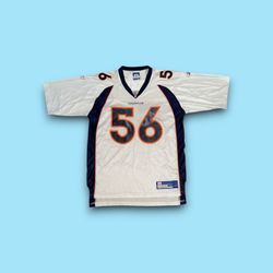 Vintage Denver Broncos Al Wilson NFL Reebok jersey white mens large 