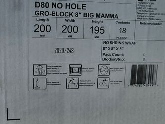Grodan D80 No Hole Gro-Block 8" Big Mamma