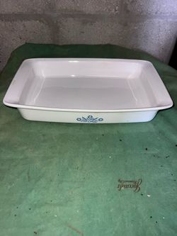 Corning Ware 12x7.5x2 Rectangular Roaster Casserole Dish P-332 Blue Cornflower