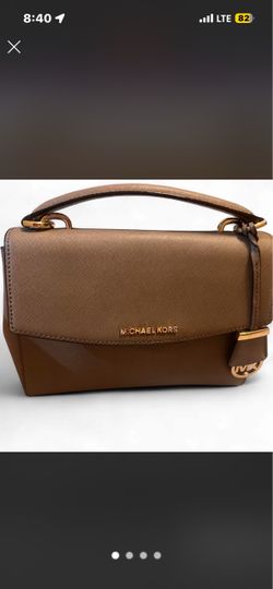 Michael Kors Brown Saffiano Leather Crossbody Bag