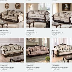 Traditional Style Sofas - Elegant Victorian Style, Mansion Style, Antique Style Livingroom Furniture
