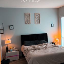 Move out Sale: Queen Bed Frame With Queen Mattress