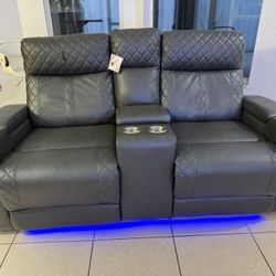 Remington Gray power recliners (Loveseat & Sofa) WithLED Lights.