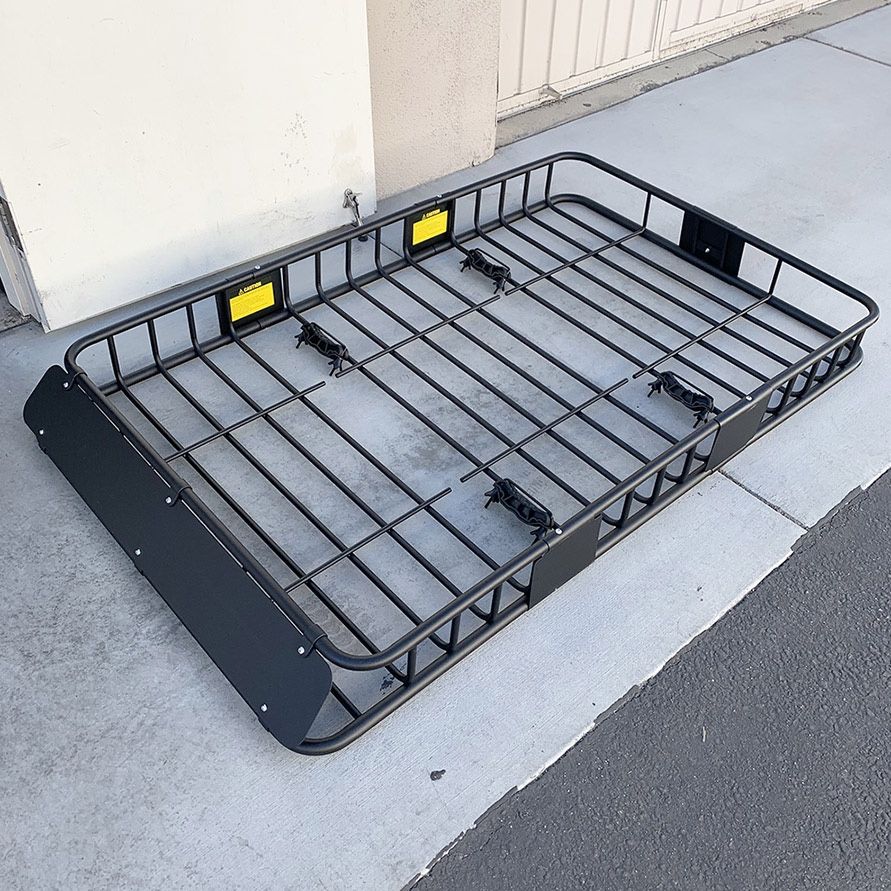 (NEW) $130 Roof Rack Cargo Basket Universal 64x39” Car Top Luggage Holder Carrier 150 LBS max