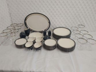 🫖🍽️ Flintridge China 66-Pc Set (now More) w/ Glassware • 8 Settings + Extras • CA Made USA 🇺🇸