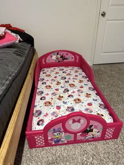 Minnie Mouse Bed frame ,mattress And Sheet