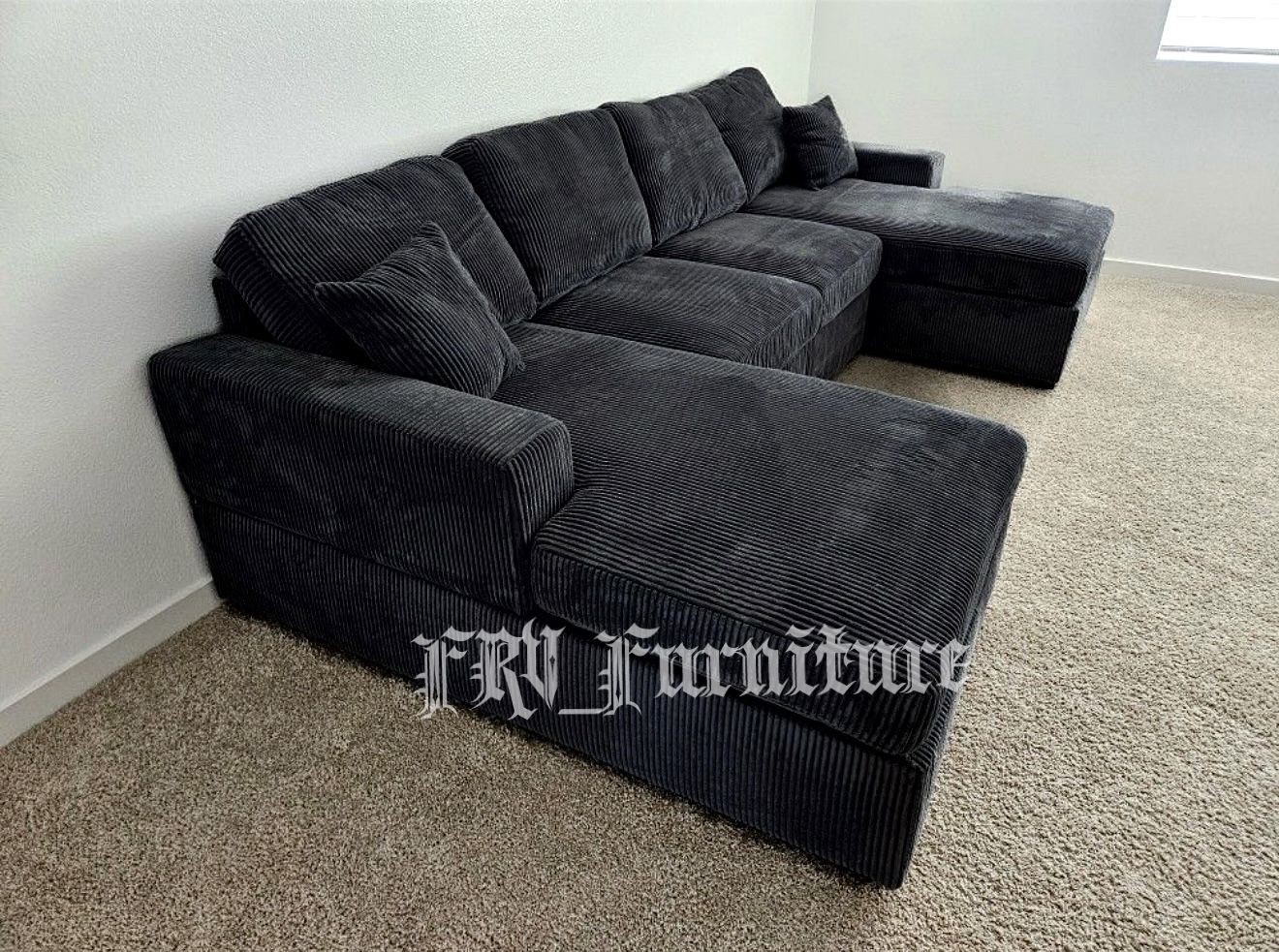 New Black Sectional