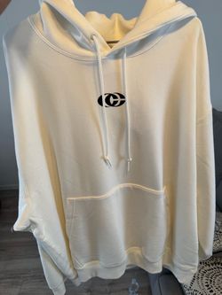 Cream Pullover Hoodie with clarin clark