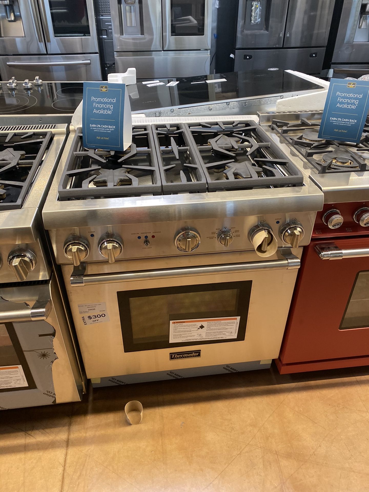 Thermador 30” Gas Range Dual Fuel
