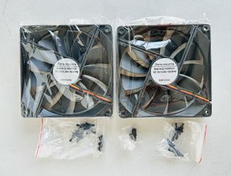2-pack Pano Mounts 140mm Quiet PC Case Fans with & Molex Connector 1000RPM 