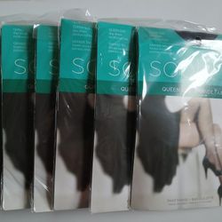 New Queen size , Black Sheer Pantyhose