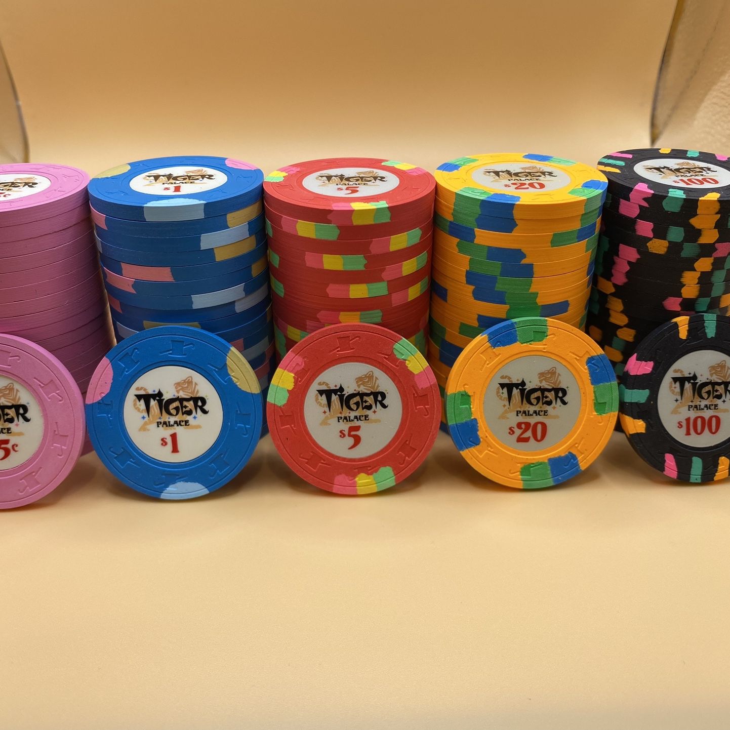 Tiger Palace Cash Set Paulson Poker Chips for Sale in Chino, CA