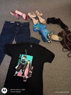 Shoes, heels, clothes, purse