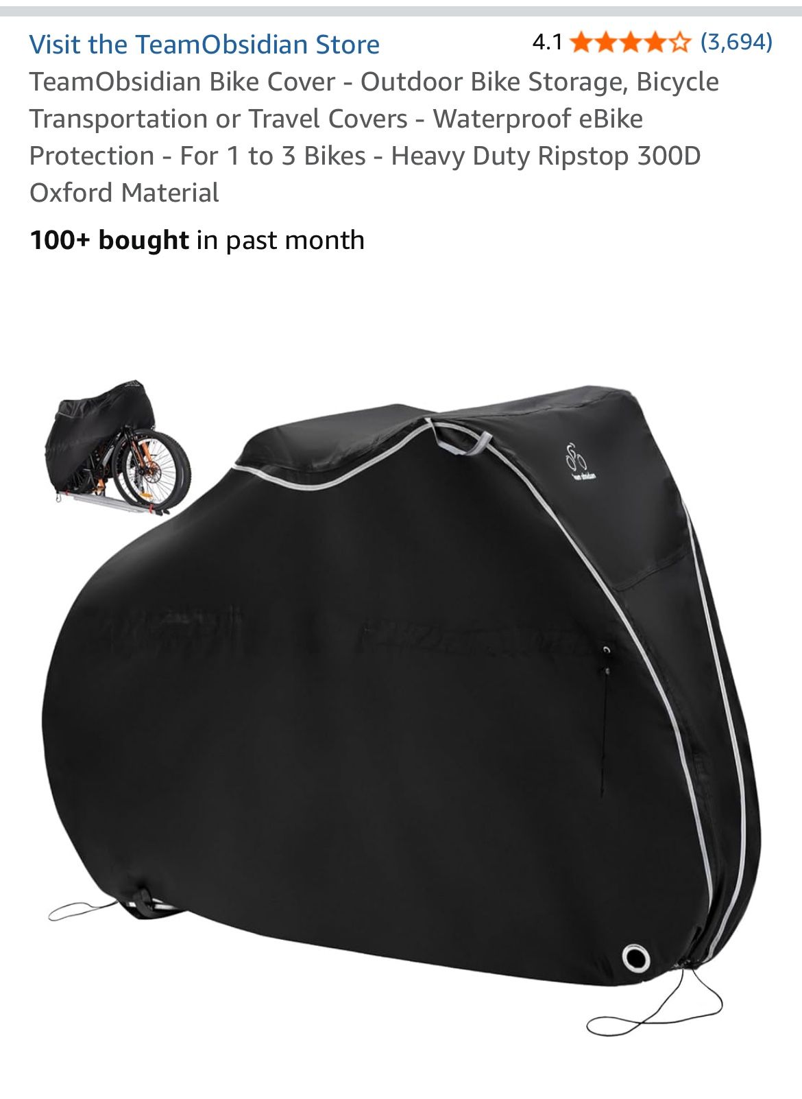 Bike Cover XL Outdoor/Waterproof For 1-3 Bikes