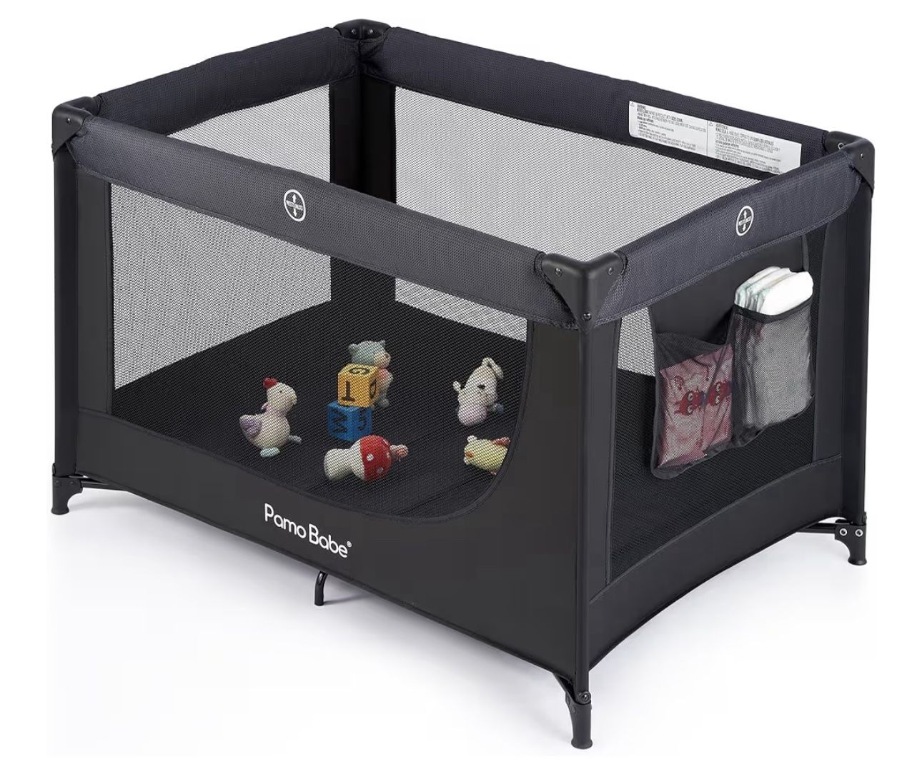 Black Playpen And Infant Chair