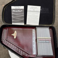 Vintage Caroler ChromAharp 15 Chord Autoharp by Rhythm Band Inc - Complete w/ Case & Manuals