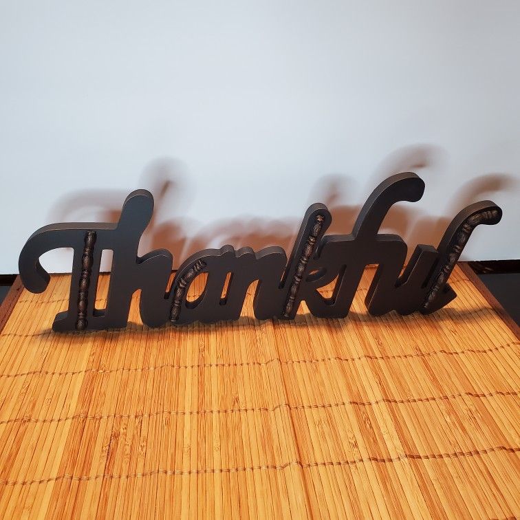 New Thankful Decor In Excellent Condition Mat Not Included