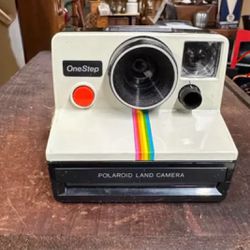 Vintage Polaroid One Step Land Camera Rainbow Stripe SX-70 Film - UNTESTED