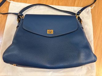 Gianni Notaro Leather Blue Purse