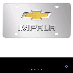 Chevy Impala Chrome Decal License Plate And Trim  Also Trunk Mat