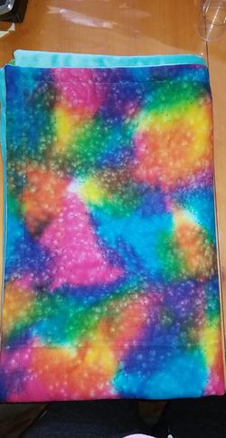Handmade Tiedye Minky toddler blanket